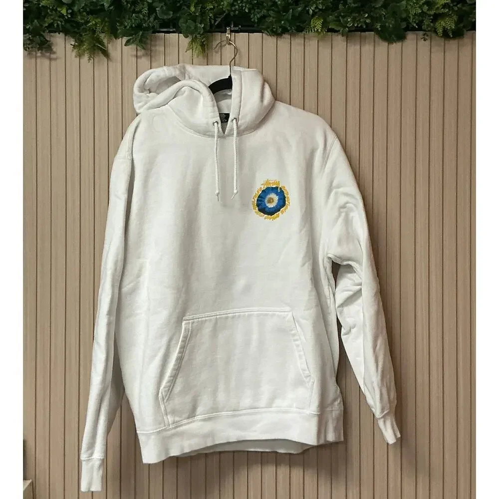 Stüssy Men’s Cosmos Hoodie White Size XL - Picture 1 of 5